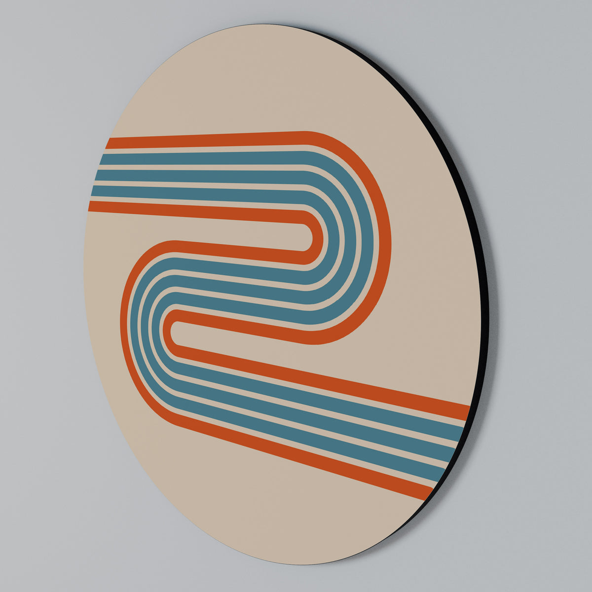 RIVER PATH Arte de pared redondo