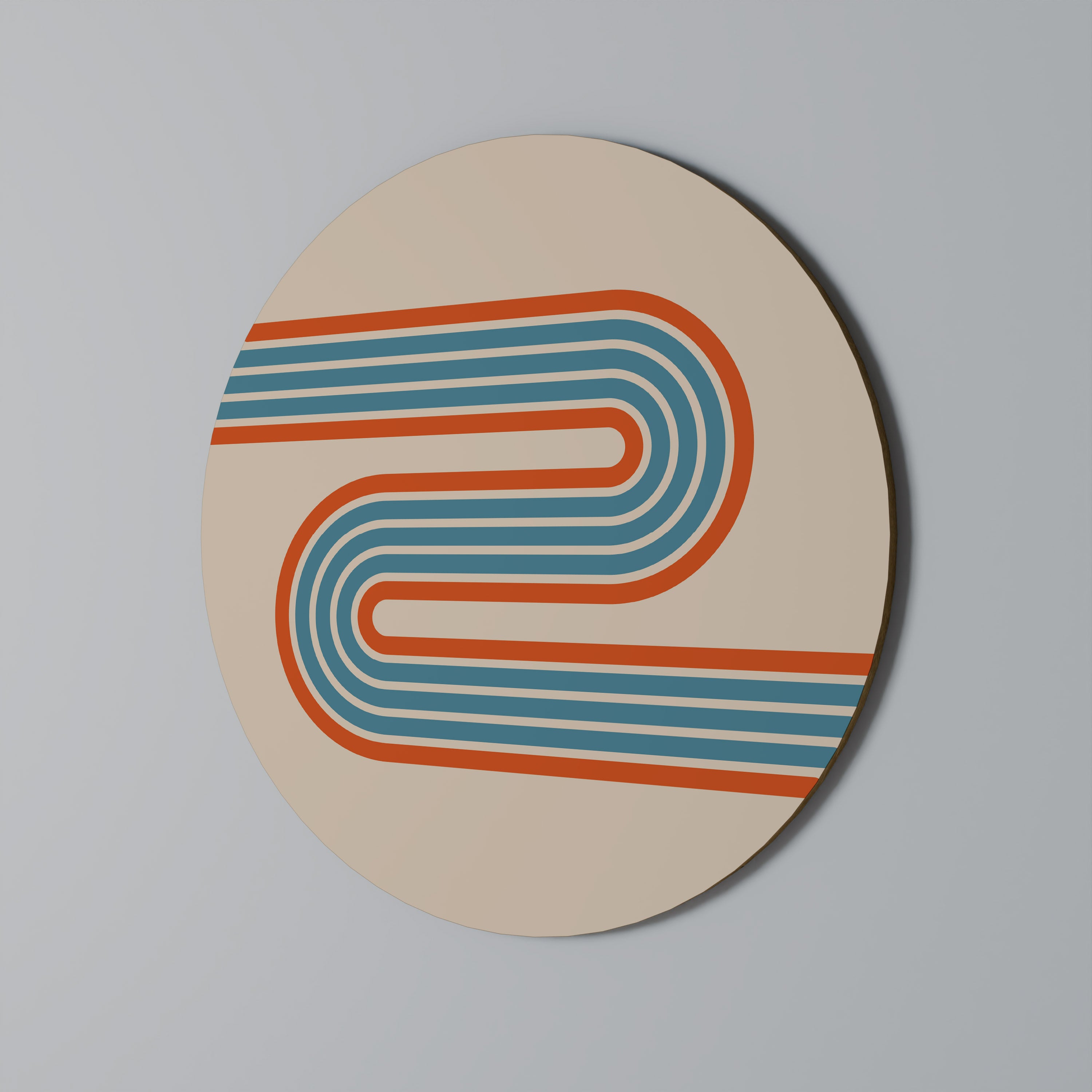 RIVER PATH Round Wall Art