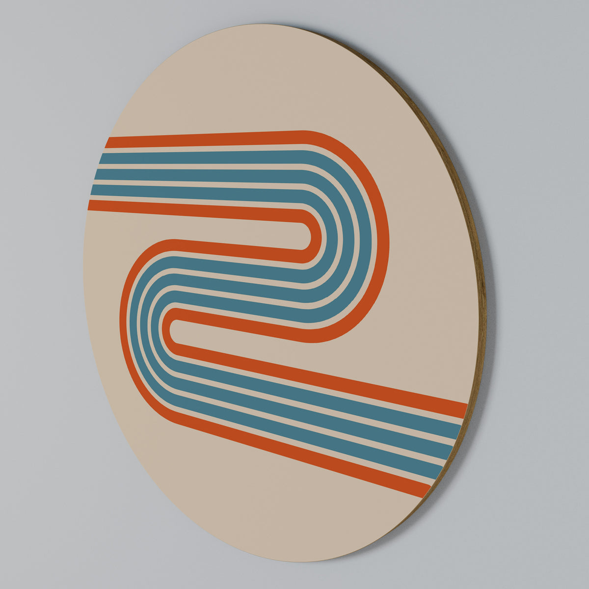 RIVER PATH Arte de pared redondo