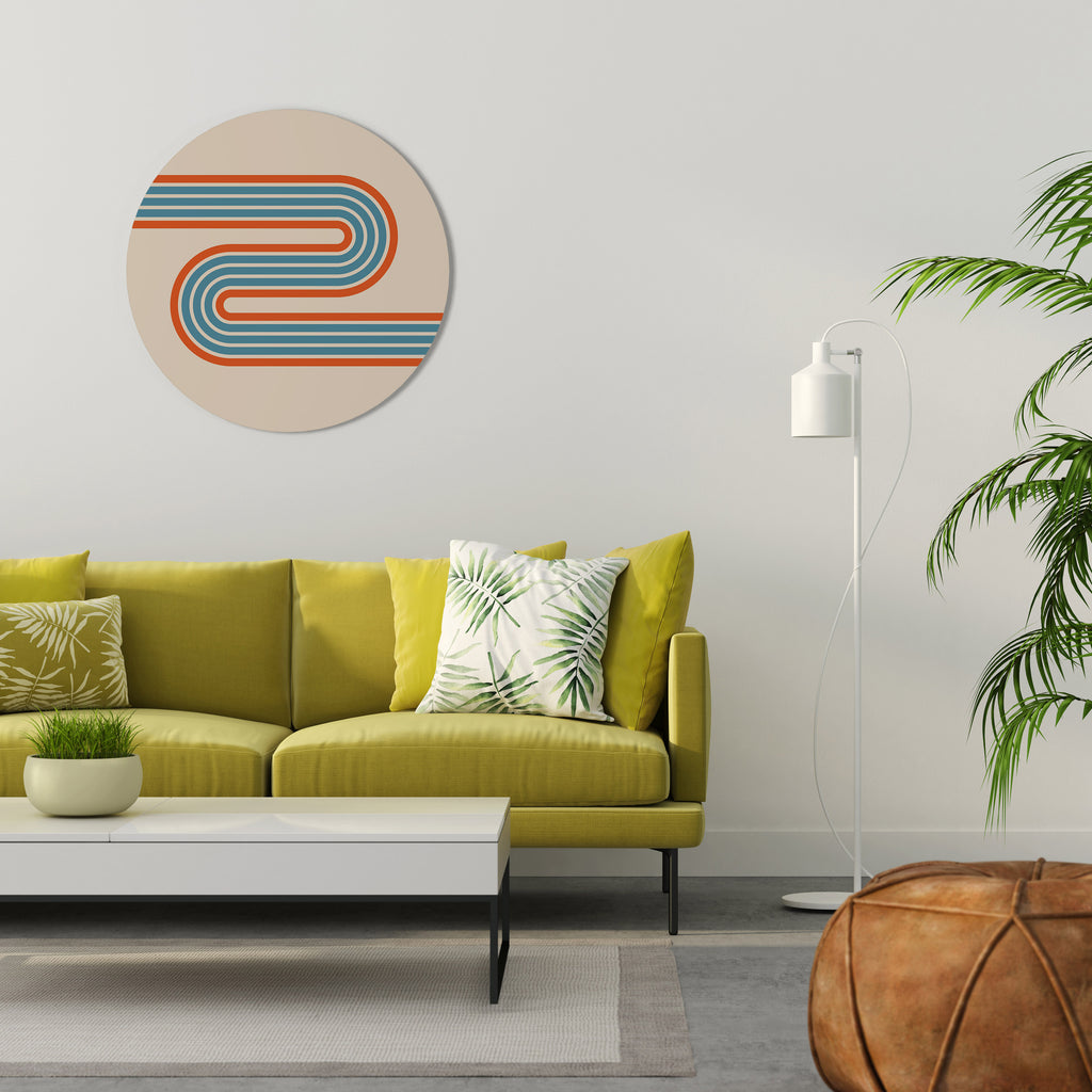 RIVER PATH Round Wall Art