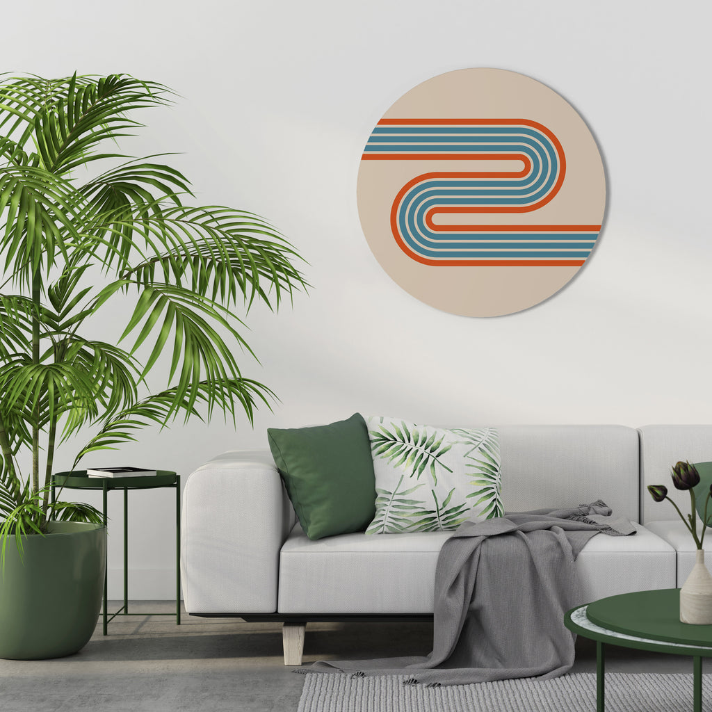 RIVER PATH Round Wall Art