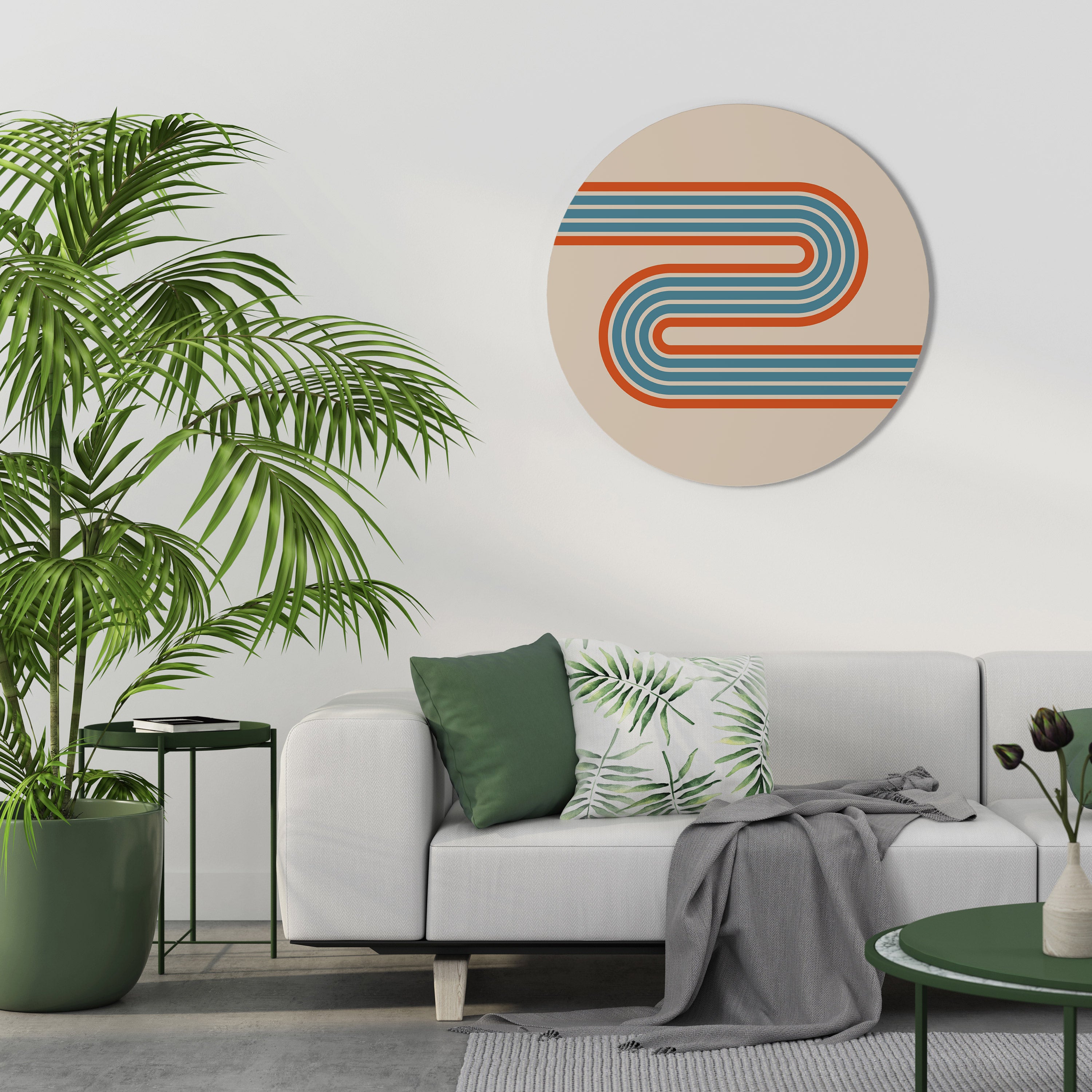 RIVER PATH Round Wall Art