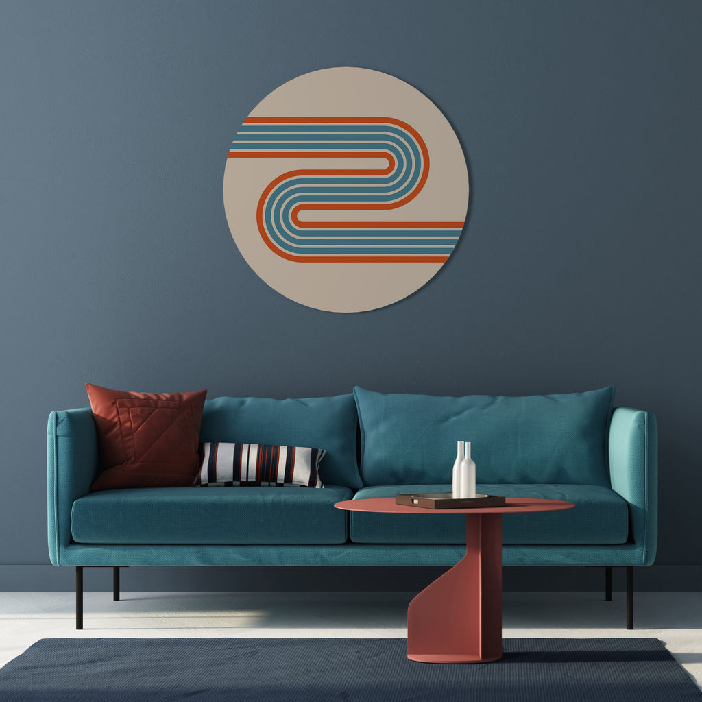 RIVER PATH Round Wall Art