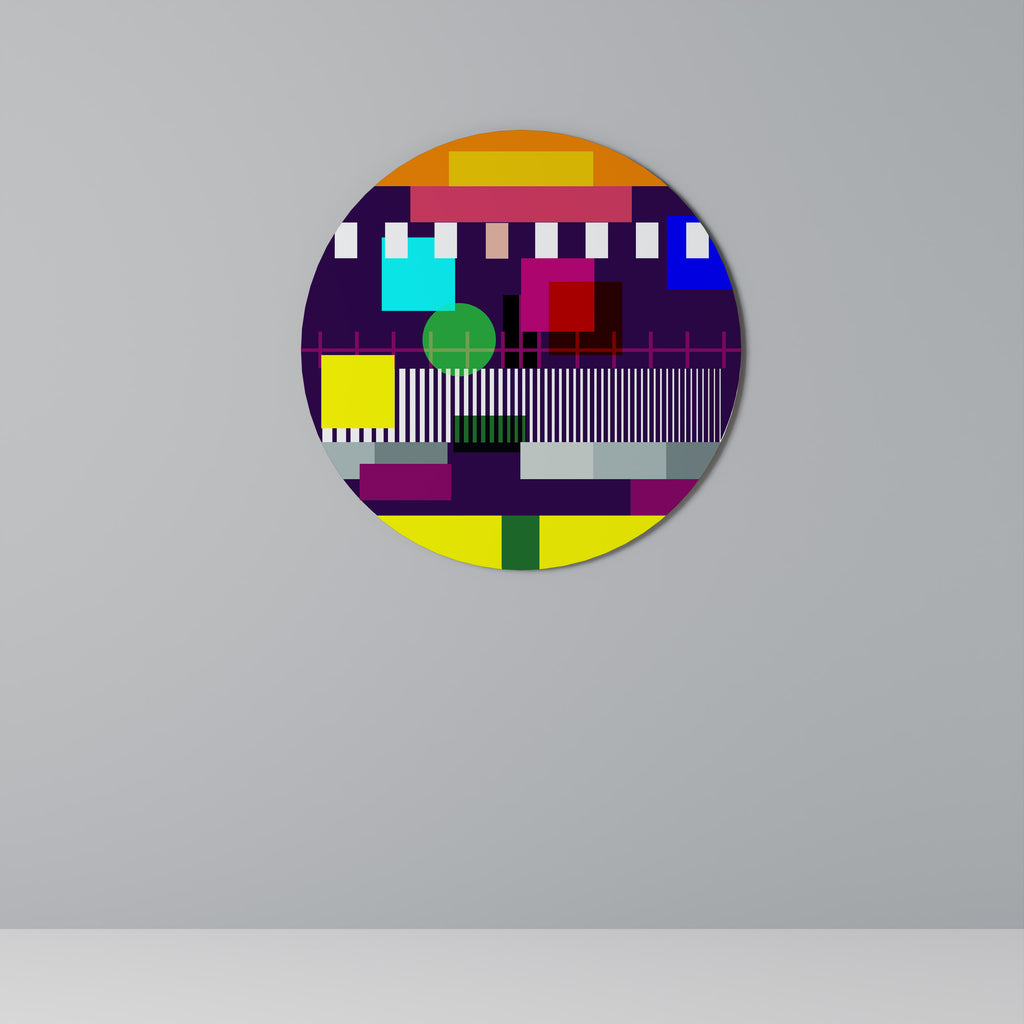 GEOMETRIC MESS Round Wall Art