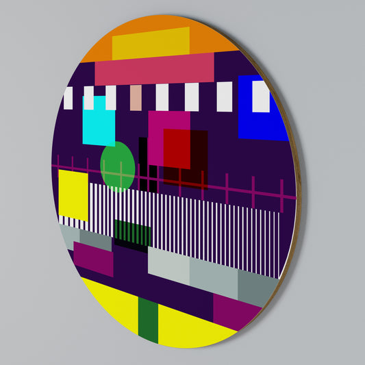 GEOMETRIC MESS Arte de pared redondo