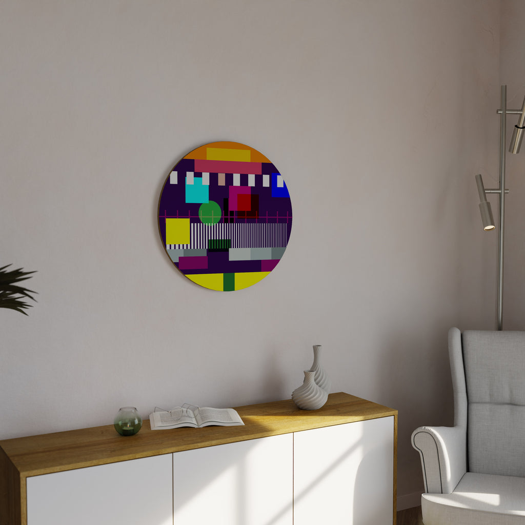 GEOMETRIC MESS Round Wall Art