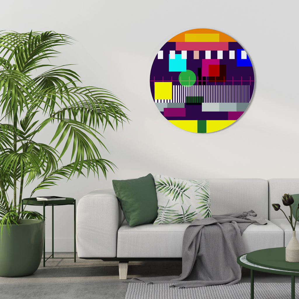 GEOMETRIC MESS Round Wall Art