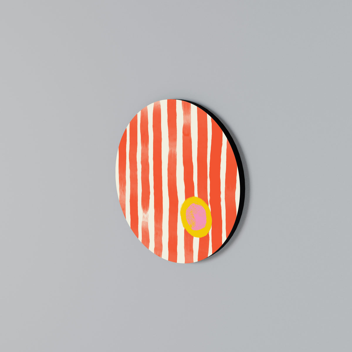 JOYFUL VIBES Arte de pared redondo