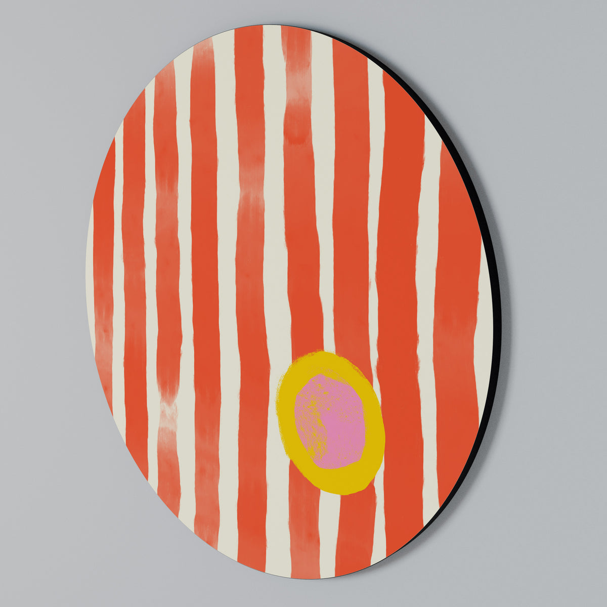 JOYFUL VIBES Arte de pared redondo