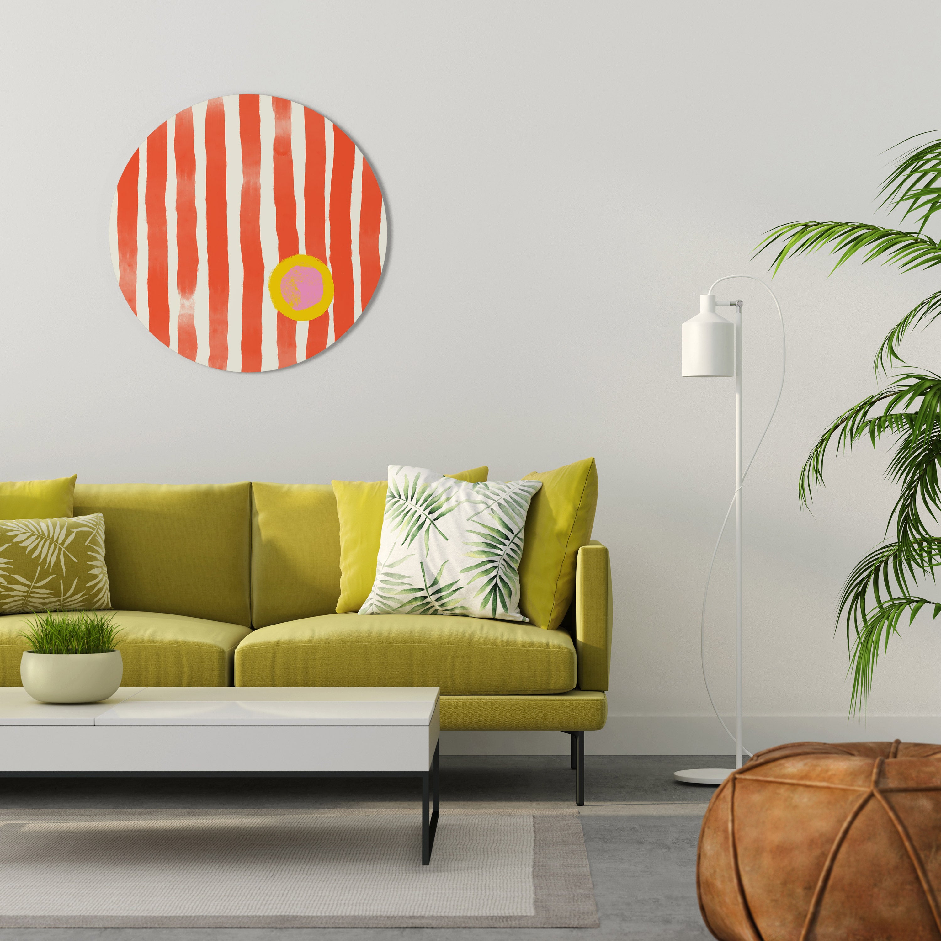 JOYFUL VIBES Round Wall Art