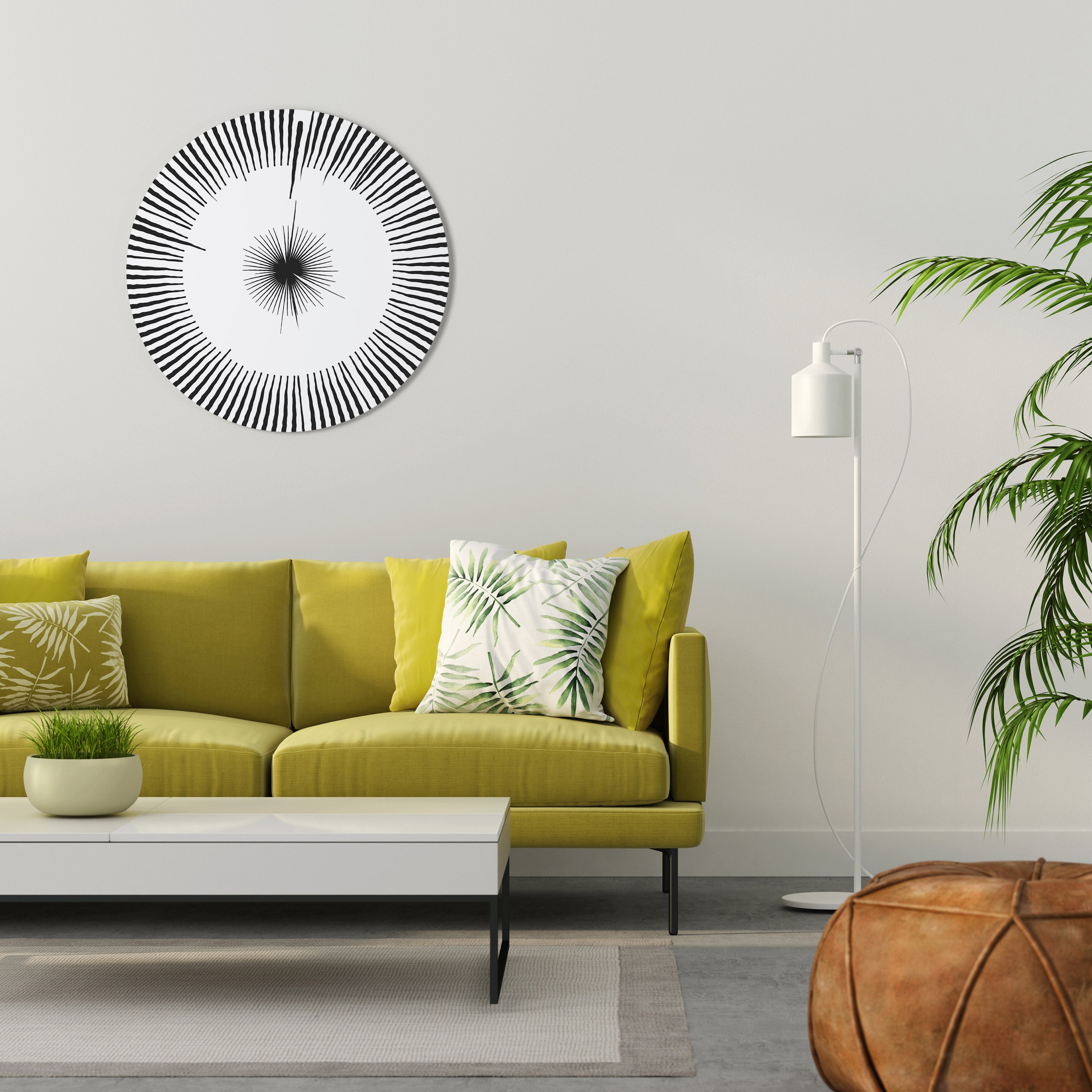 EXPLOSIVE RADIATION Round Wall Art