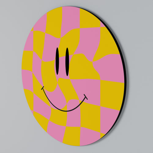 OPTIMISTIC VIBRATIONS Round Wall Art