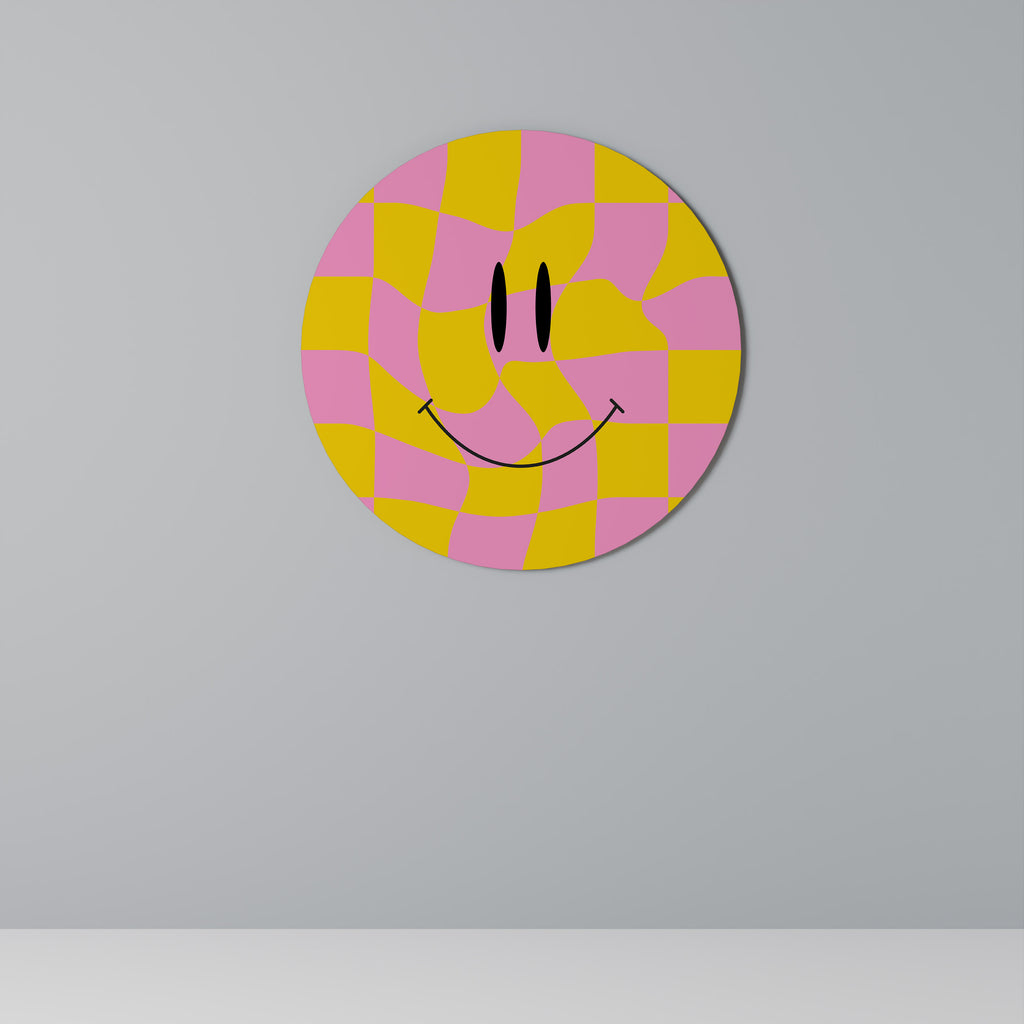 OPTIMISTIC VIBRATIONS Round Wall Art