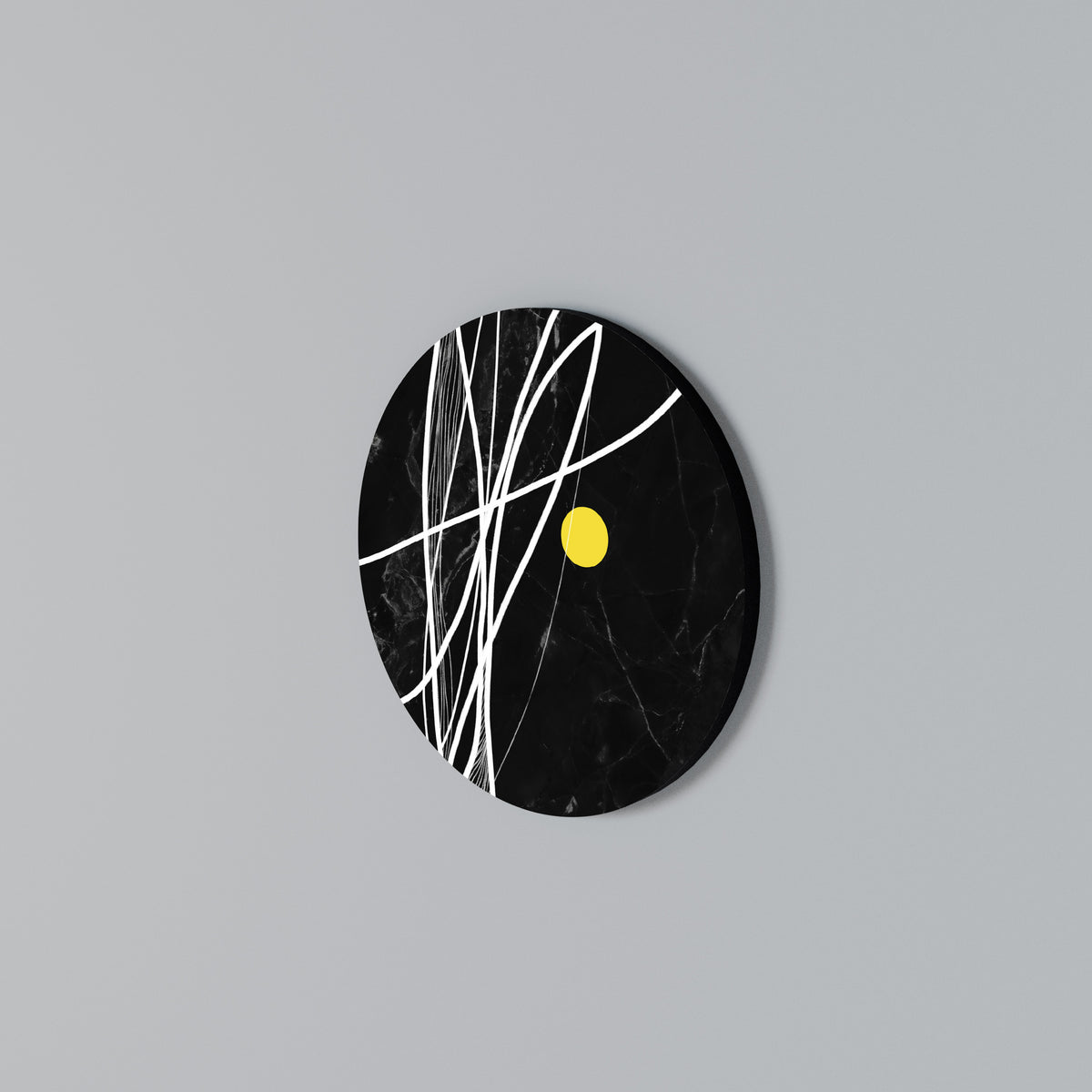 LIGHT IN THE DARK Arte de pared redondo