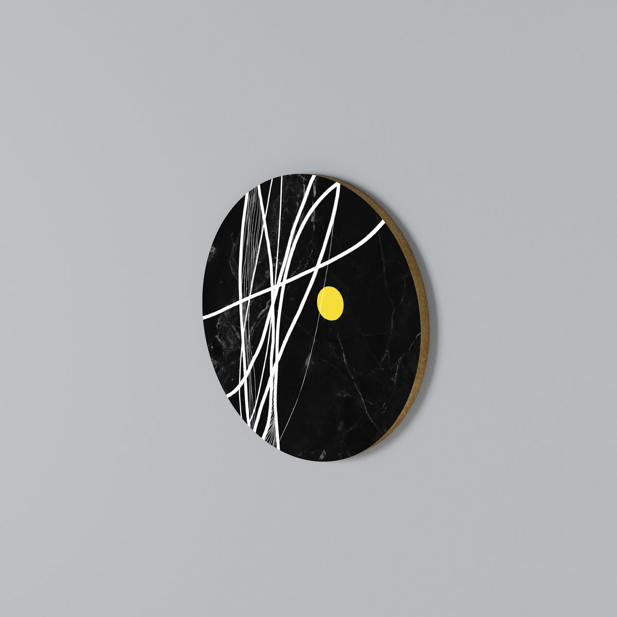 LIGHT IN THE DARK Arte de pared redondo