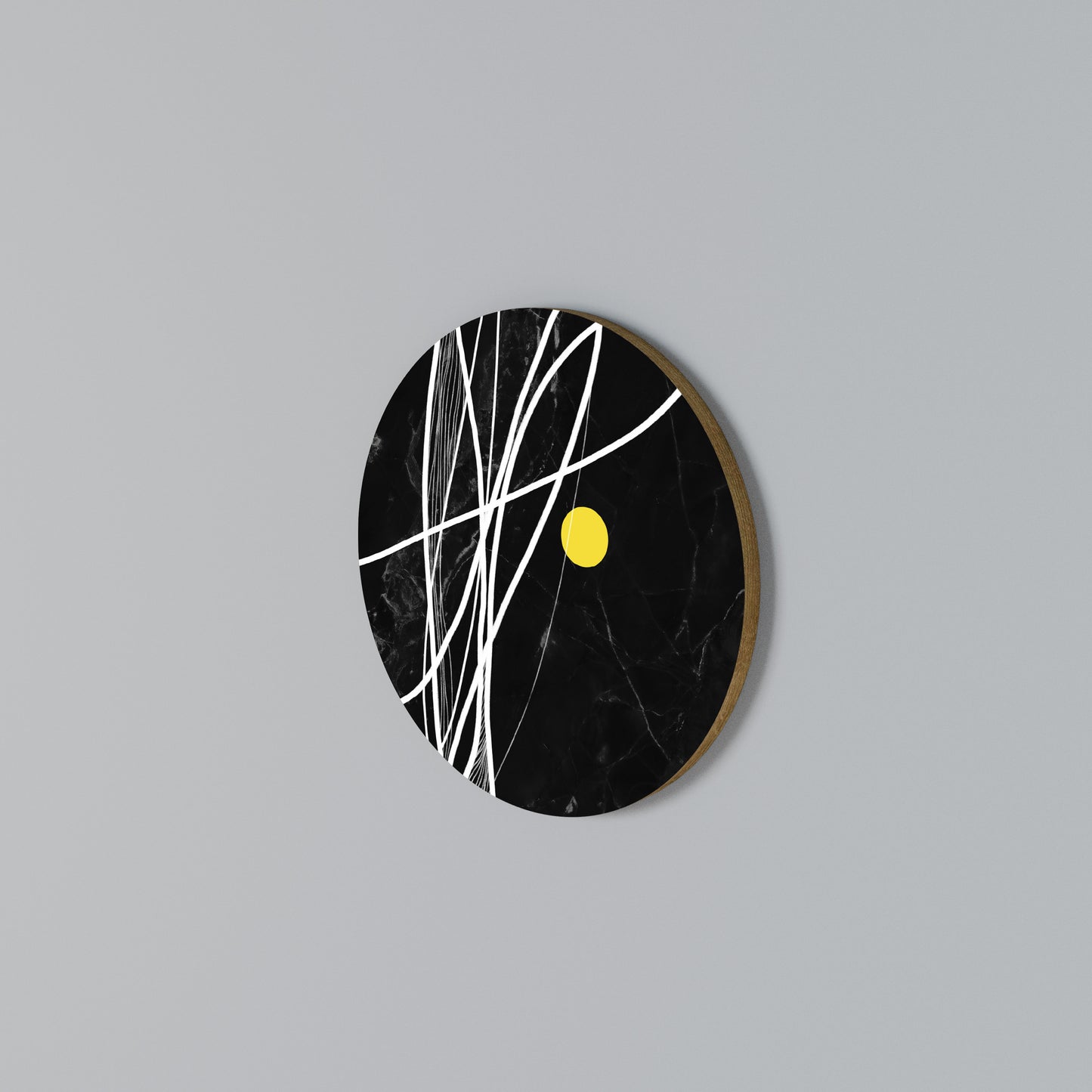 LIGHT IN THE DARK Arte de pared redondo