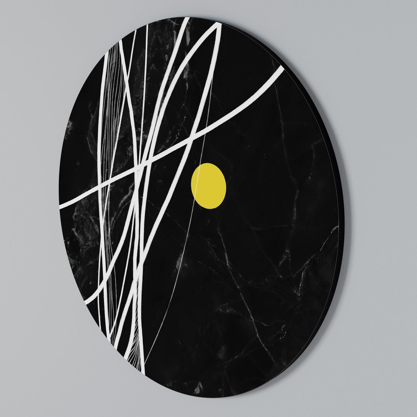 LIGHT IN THE DARK Arte de pared redondo