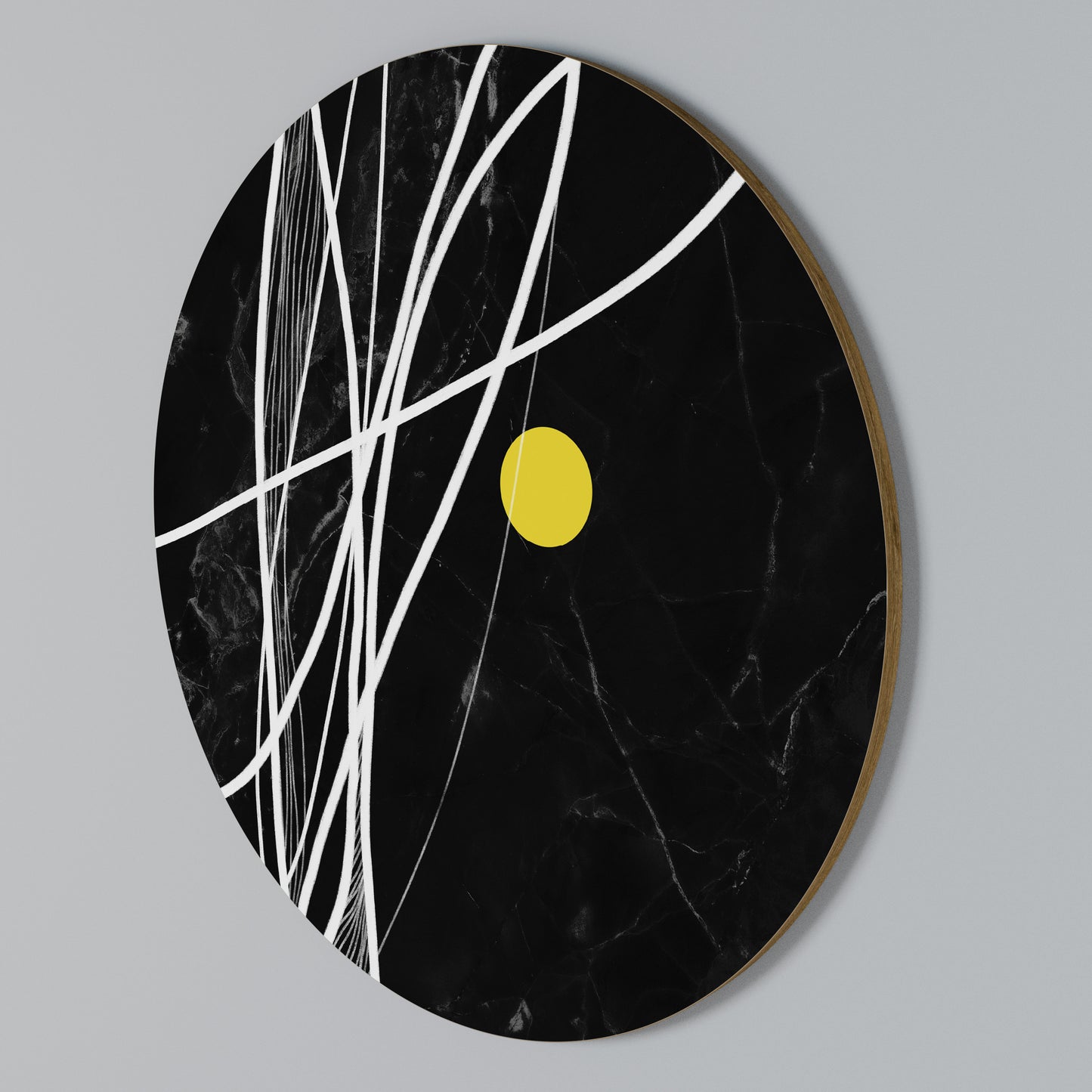 LIGHT IN THE DARK Arte de pared redondo