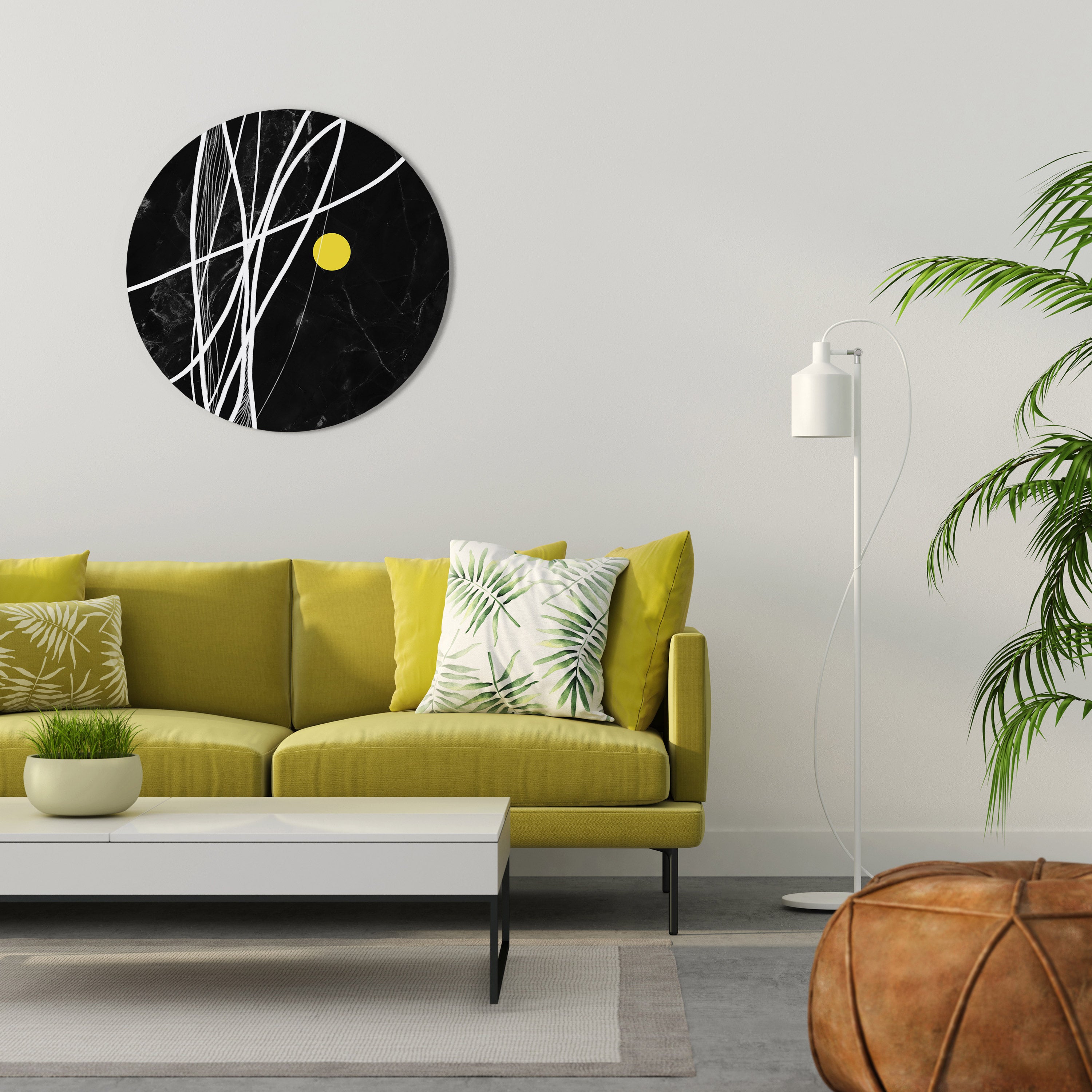 LIGHT IN THE DARK Round Wall Art