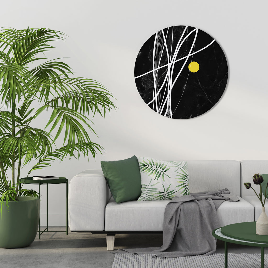 LIGHT IN THE DARK Round Wall Art