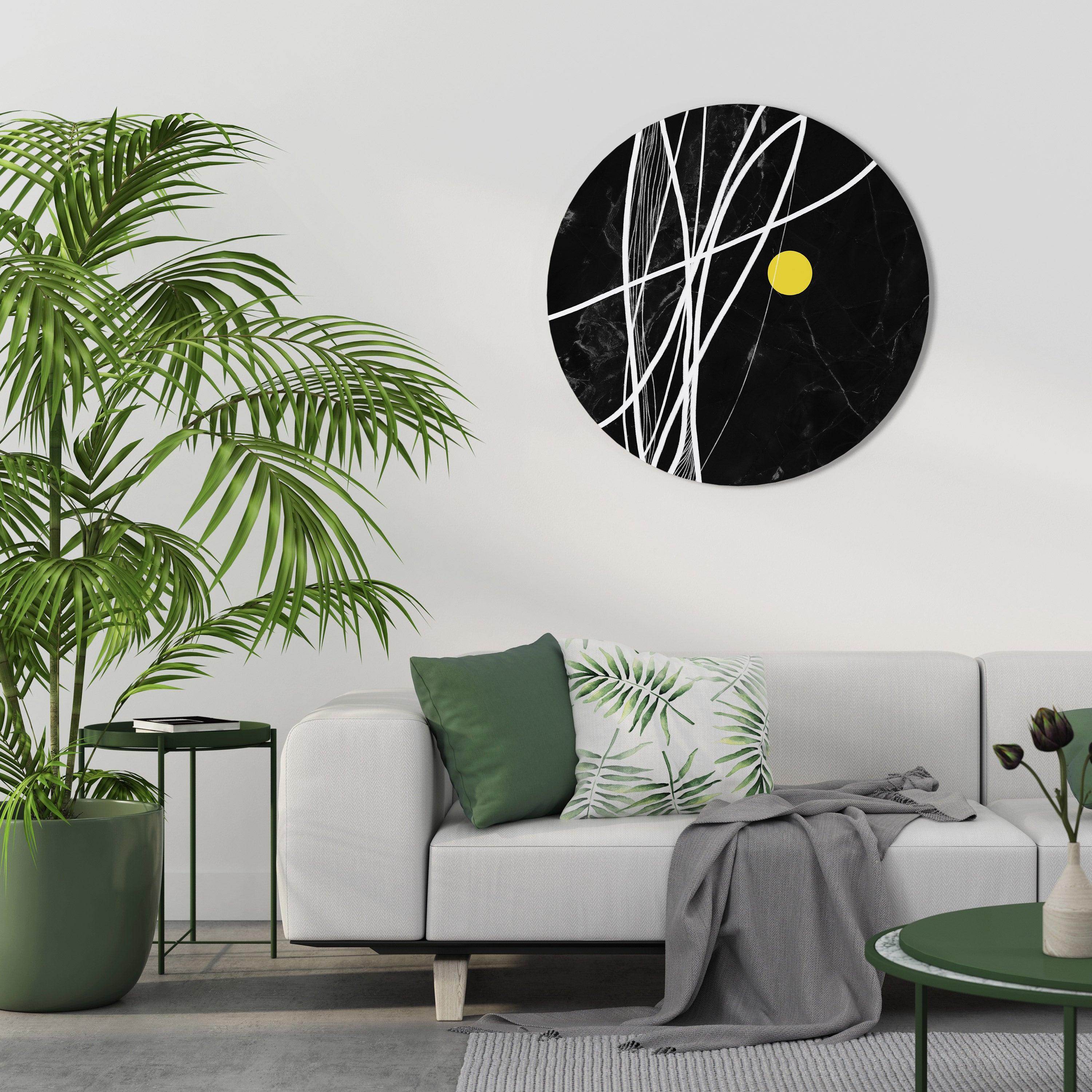 LIGHT IN THE DARK Round Wall Art