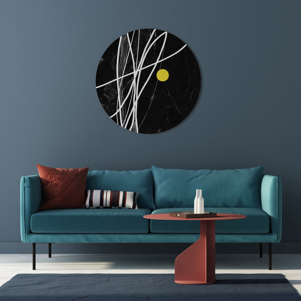 LIGHT IN THE DARK Round Wall Art