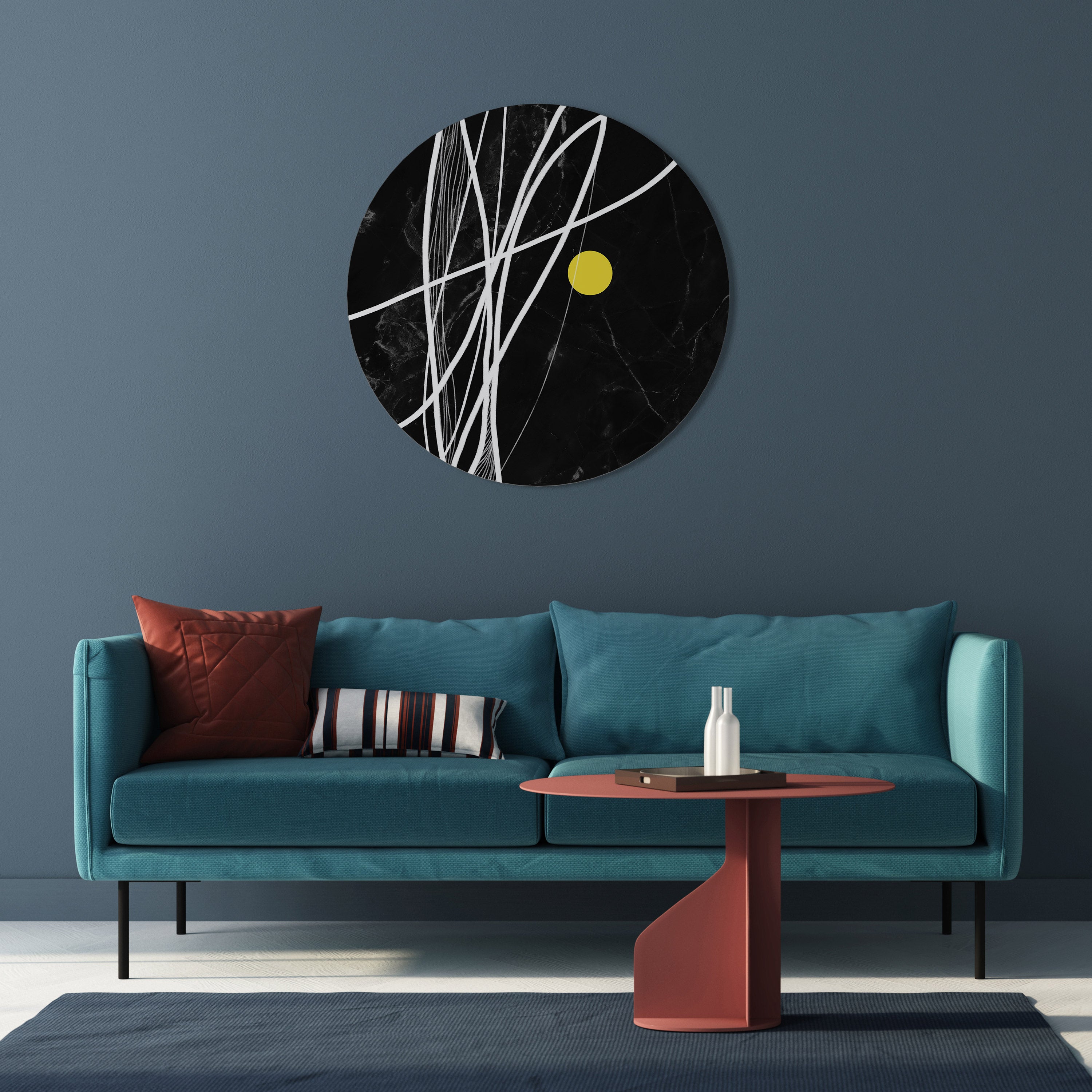 LIGHT IN THE DARK Round Wall Art