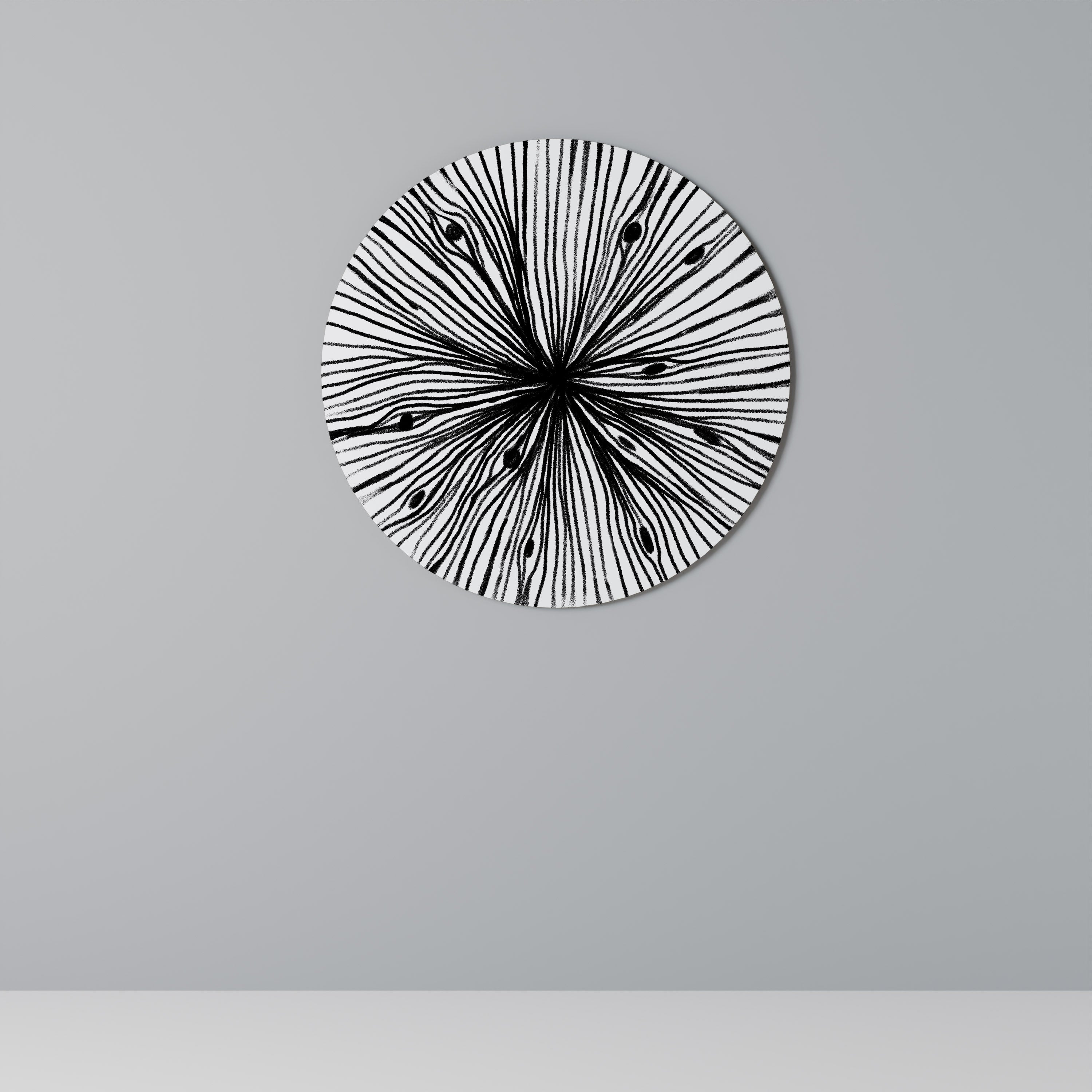 RADIANT FILAMENTS Round Wall Art