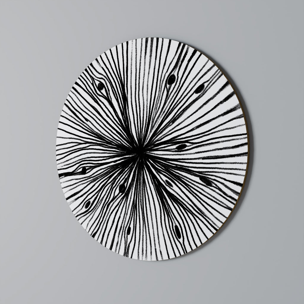 RADIANT FILAMENTS Round Wall Art