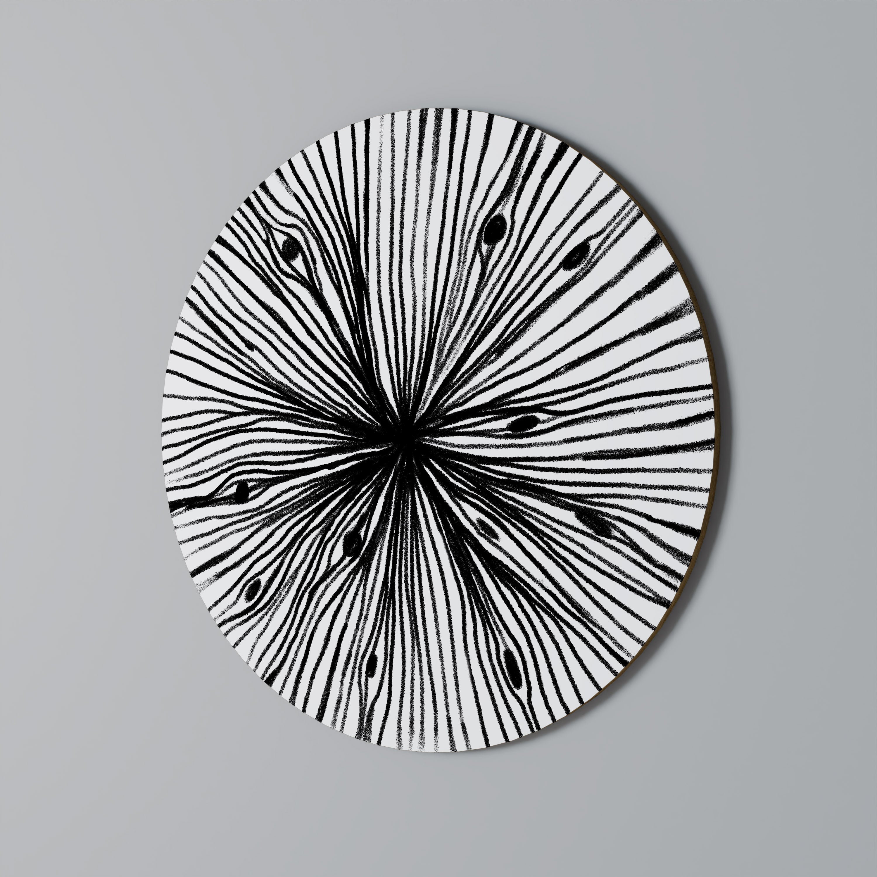 RADIANT FILAMENTS Round Wall Art