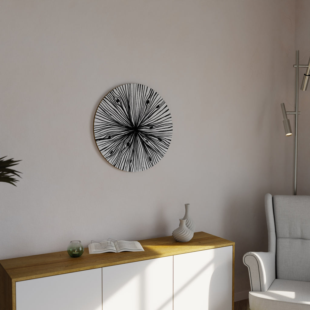 RADIANT FILAMENTS Round Wall Art