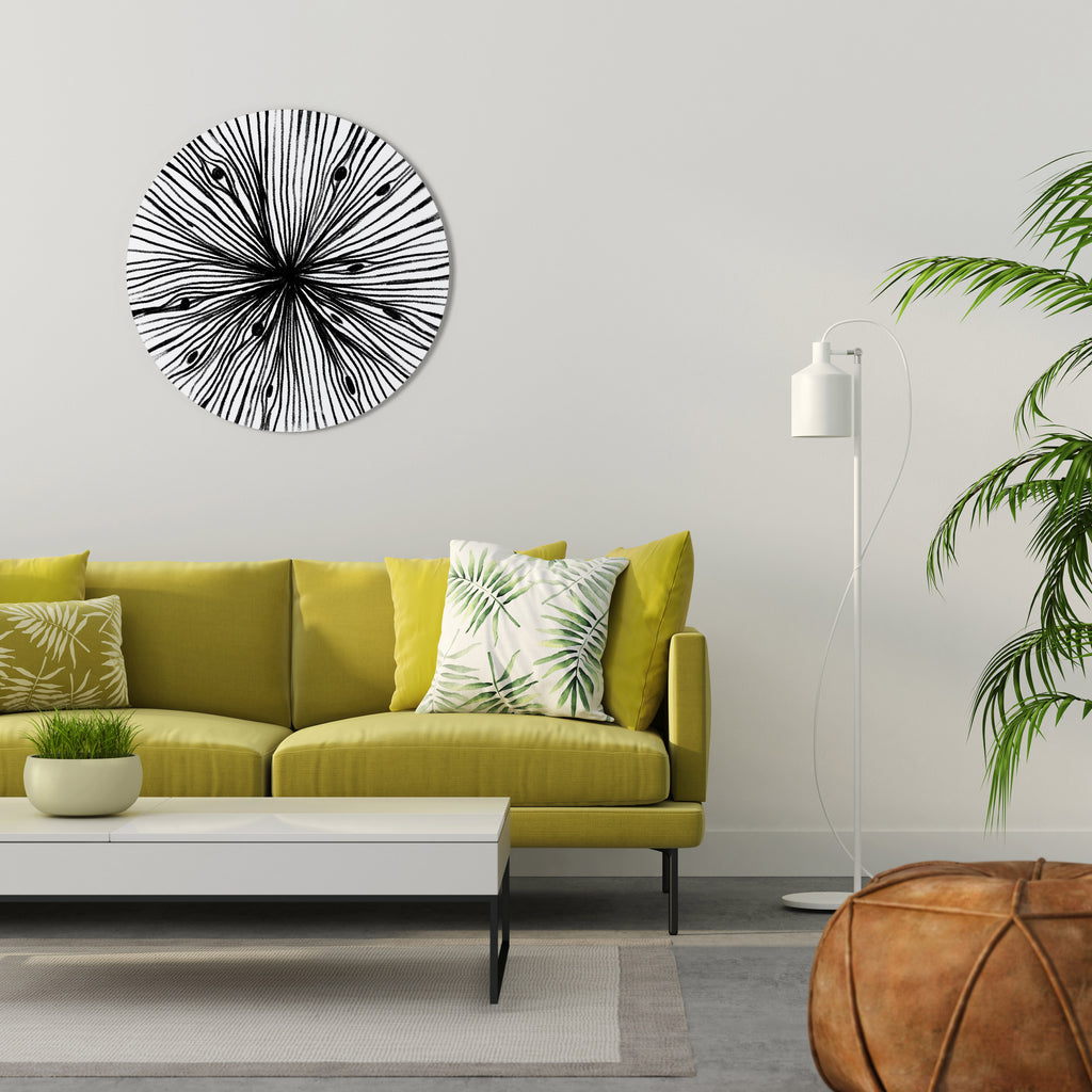 RADIANT FILAMENTS Round Wall Art