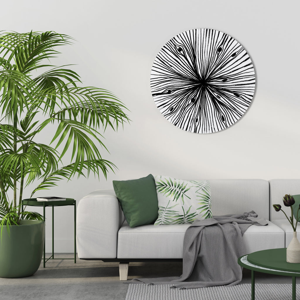RADIANT FILAMENTS Round Wall Art