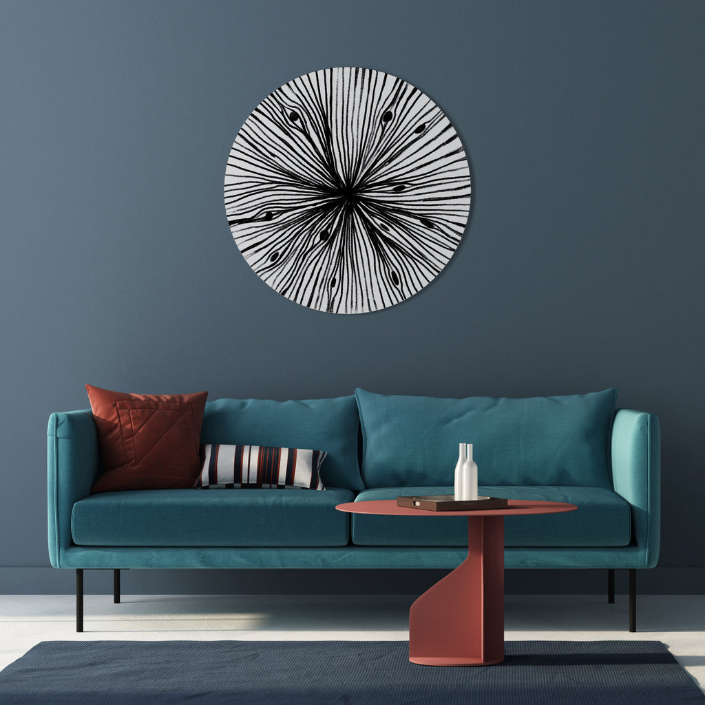 RADIANT FILAMENTS Round Wall Art