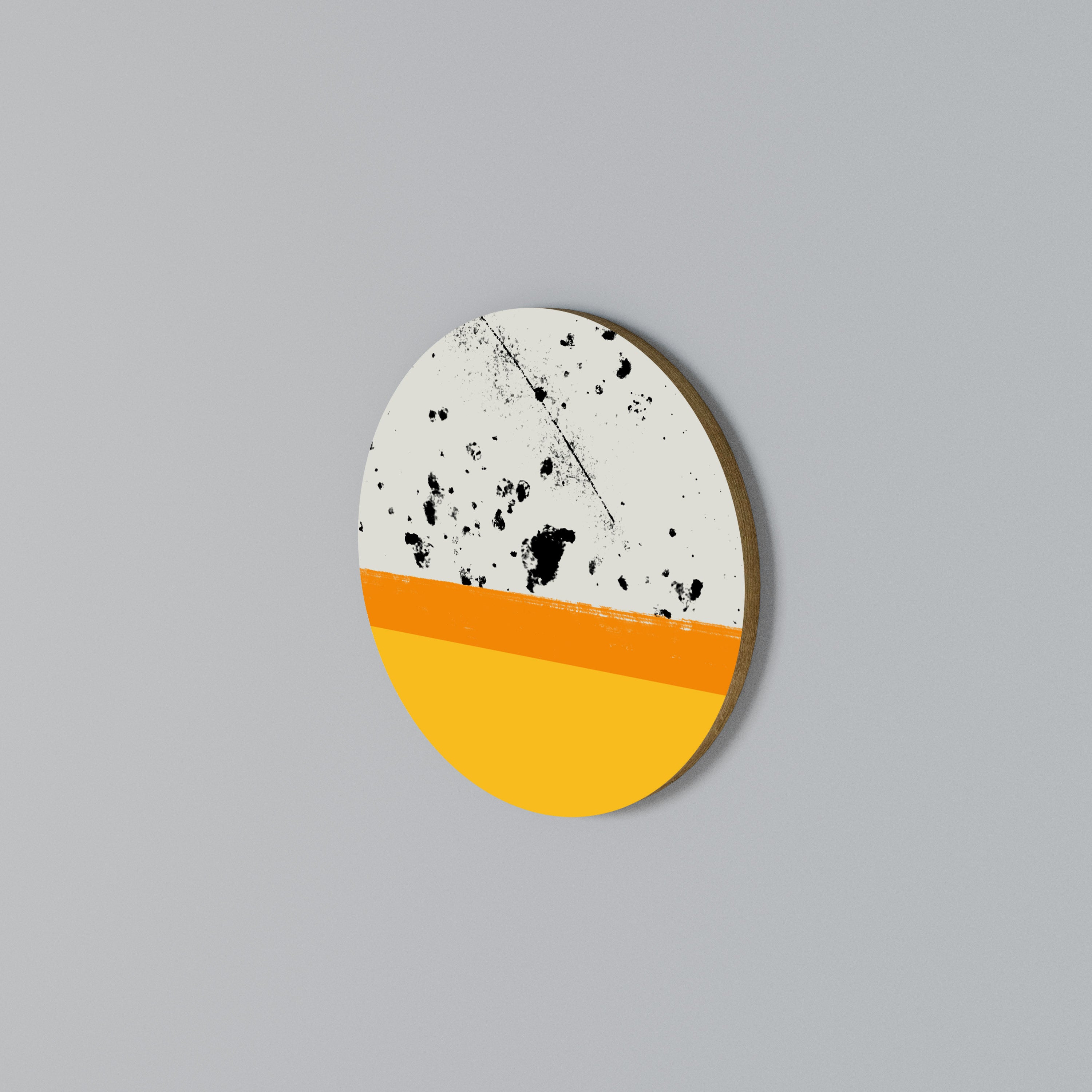 DYED BY ORANGE Round Wall Art