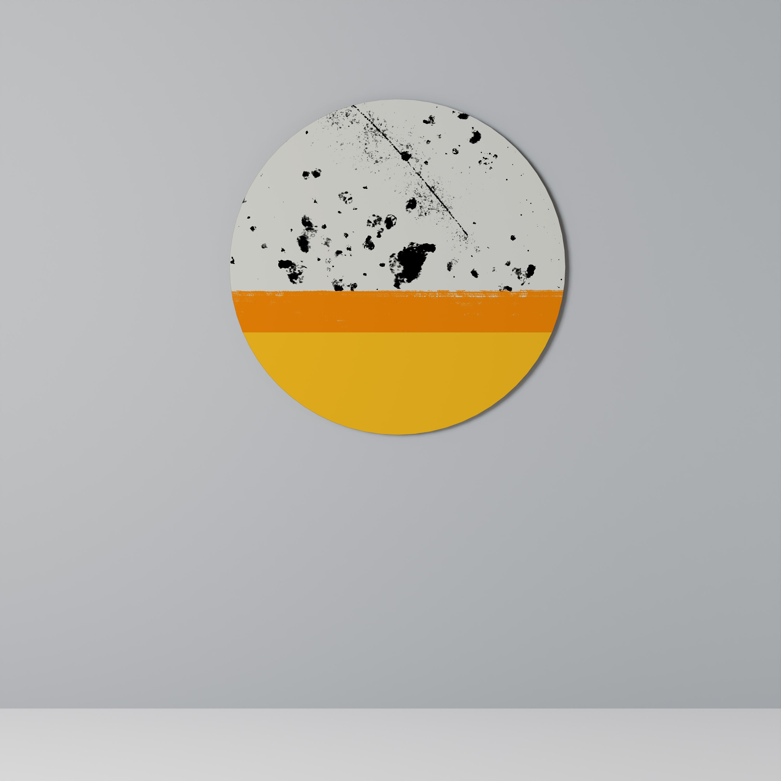 DYED BY ORANGE Round Wall Art