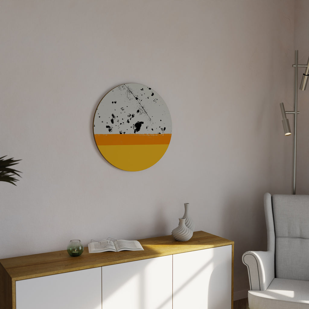DYED BY ORANGE Round Wall Art