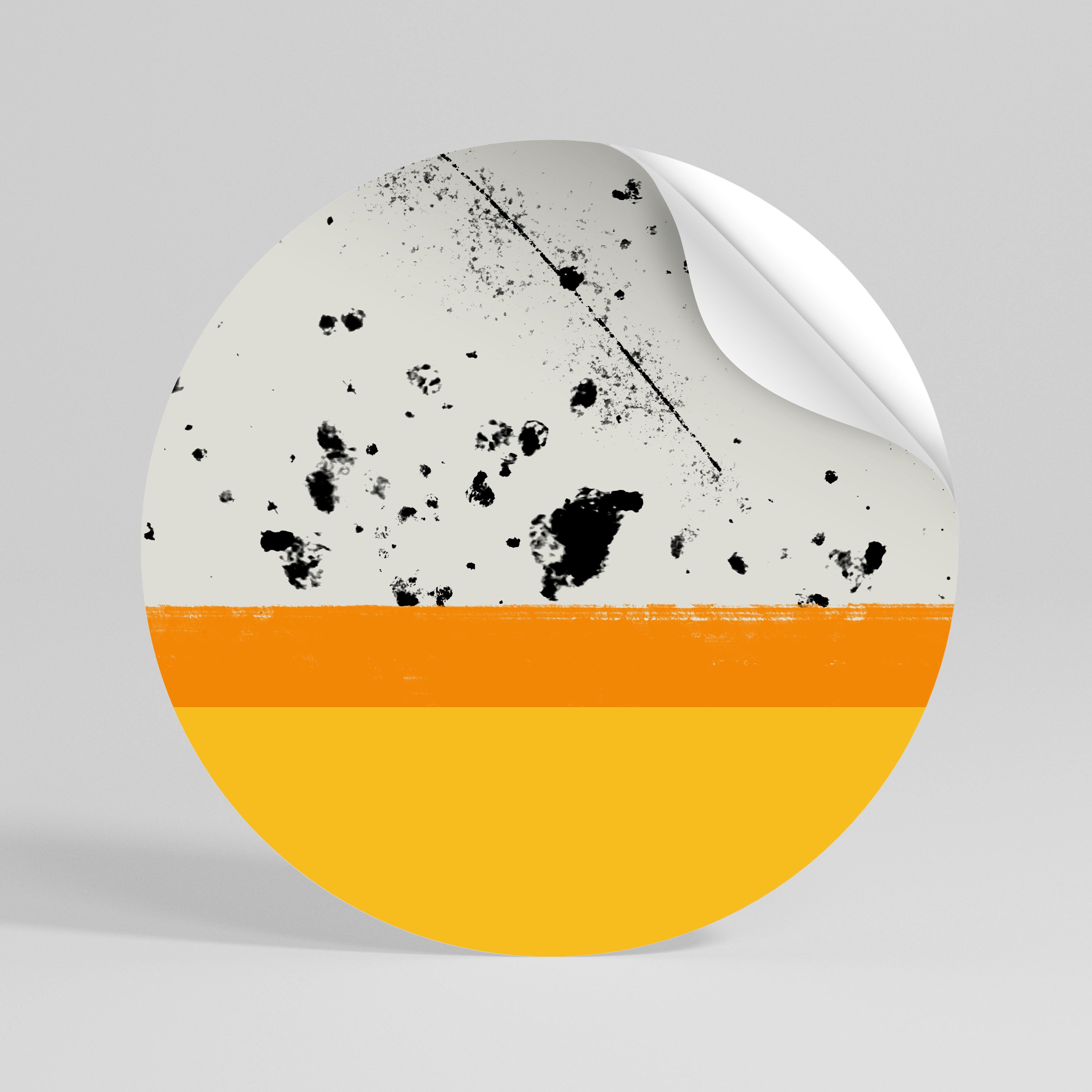 DYED BY ORANGE Vinilo adhesivo redondo