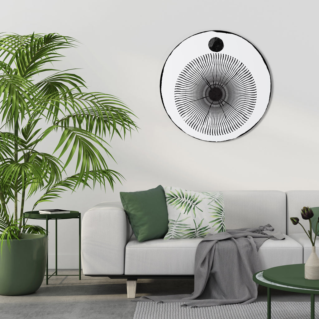 DARKNESS IS COMING Round Wall Art