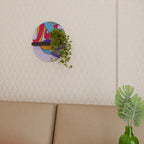 COLOR STREAM Estante Ovalado Decorativo en Acabado Negro