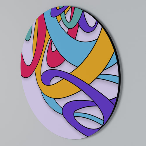 COLOR STREAM Round Wall Art
