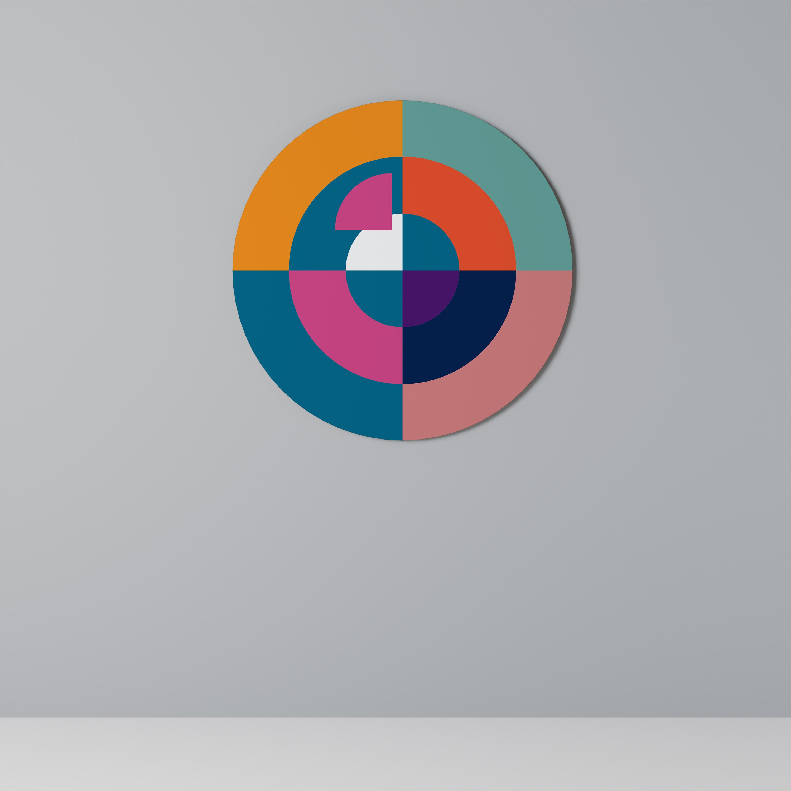 CREATING TOGETHER Round Wall Art