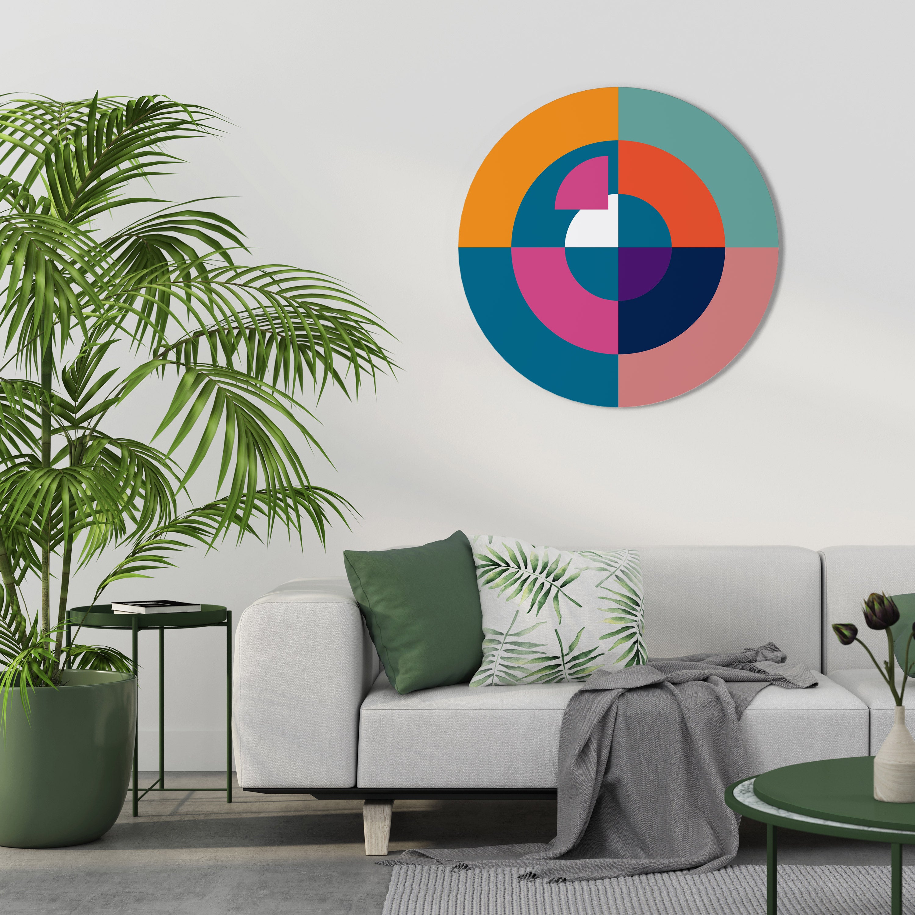 CREATING TOGETHER Round Wall Art
