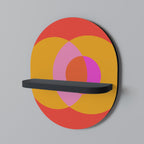 SOUL BROTHERHOOD Oval Art Shelf In Black Finish