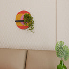 SOUL BROTHERHOOD Oval Art Shelf In Black Finish