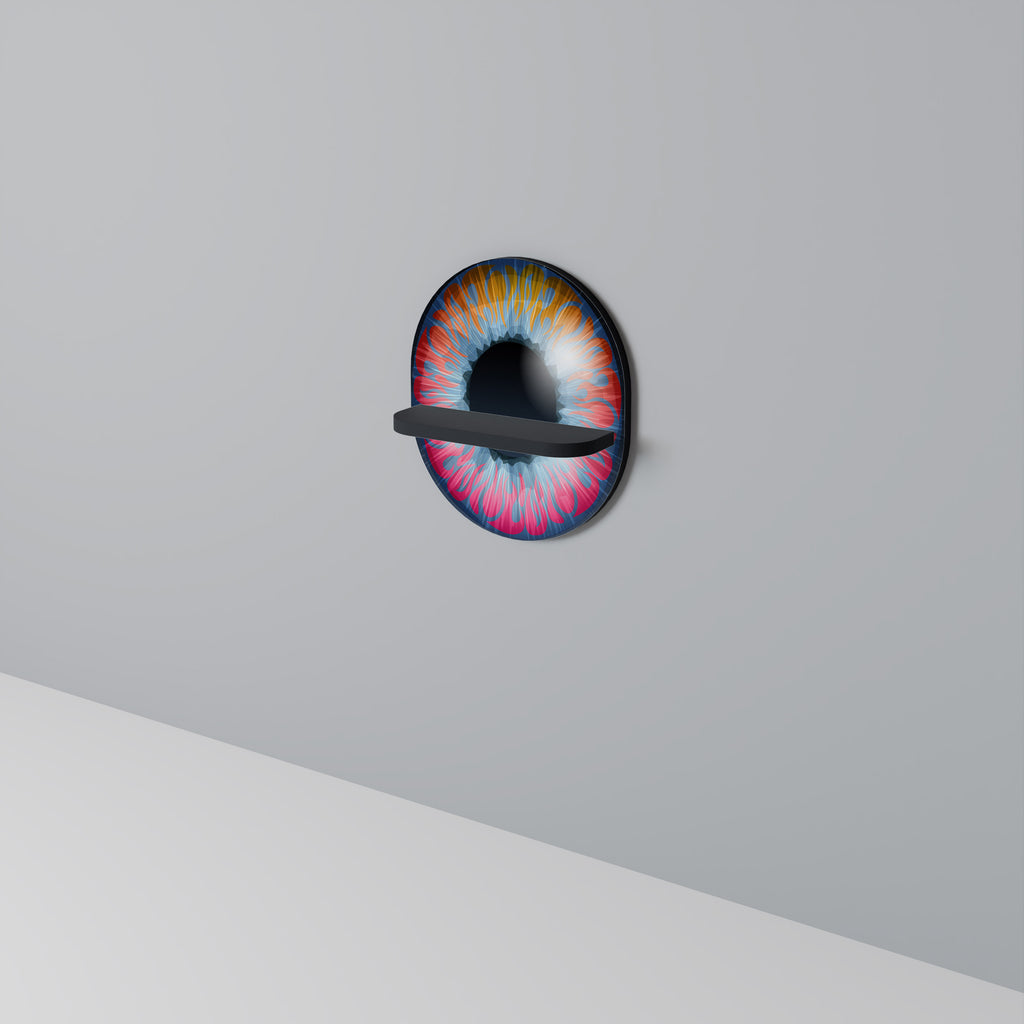 Estantería de arte ovalada FANTASY EYE con acabado negro