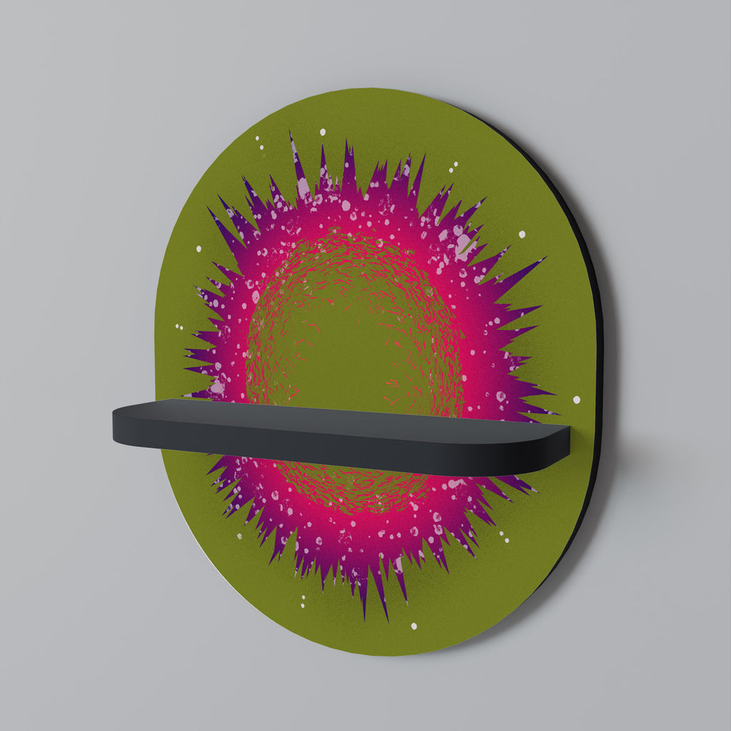 Estantería de arte ovalada EXPLOSION ESSENCE con acabado negro