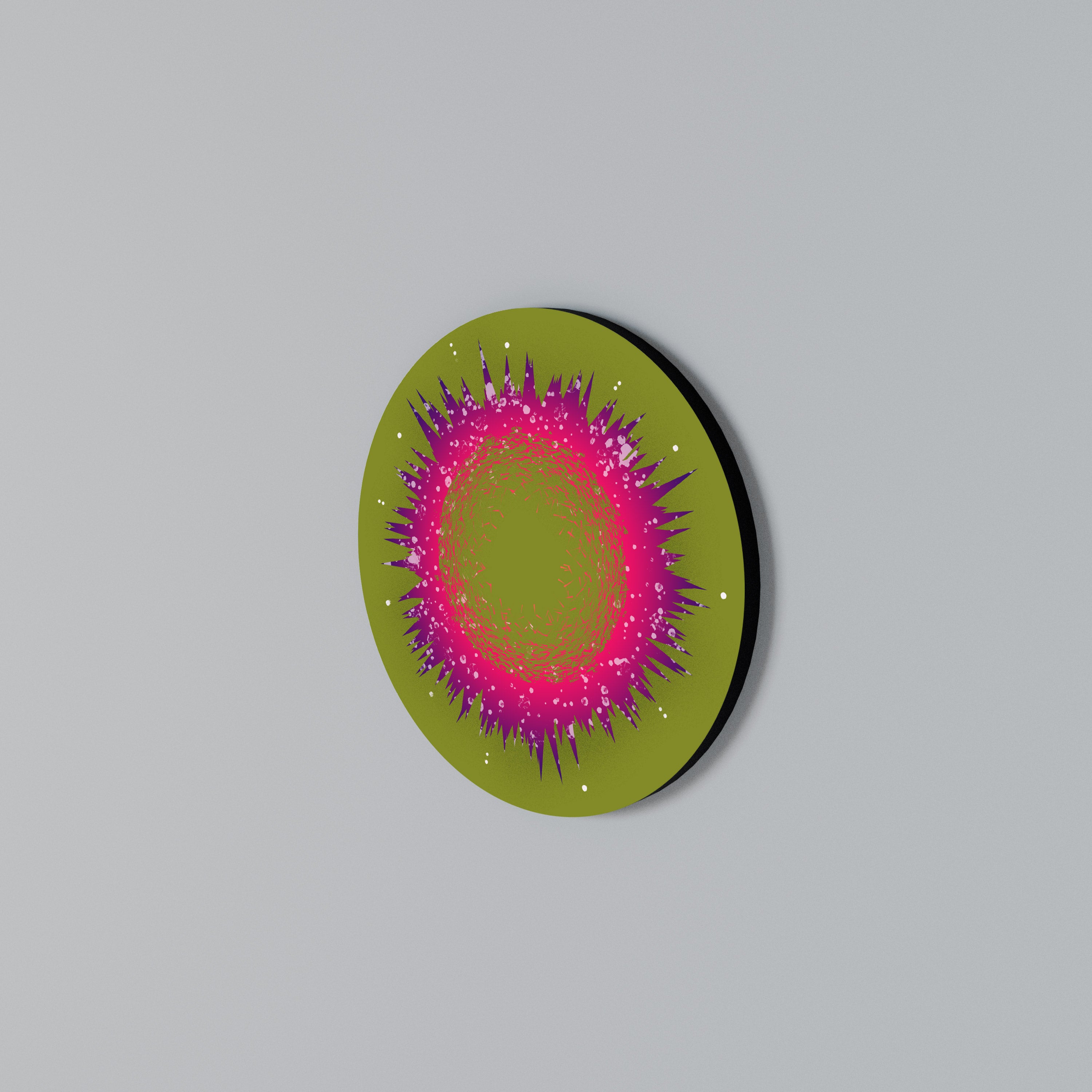 EXPLOSION ESSENCE Round Wall Art