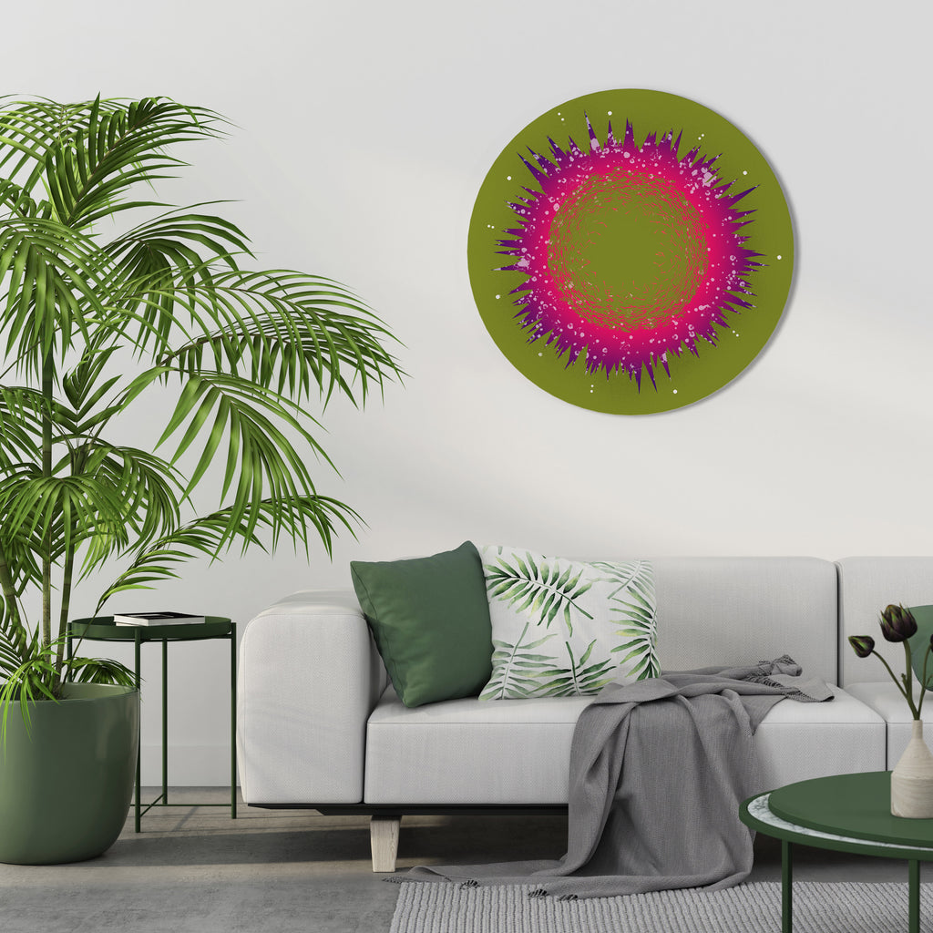 EXPLOSION ESSENCE Round Wall Art