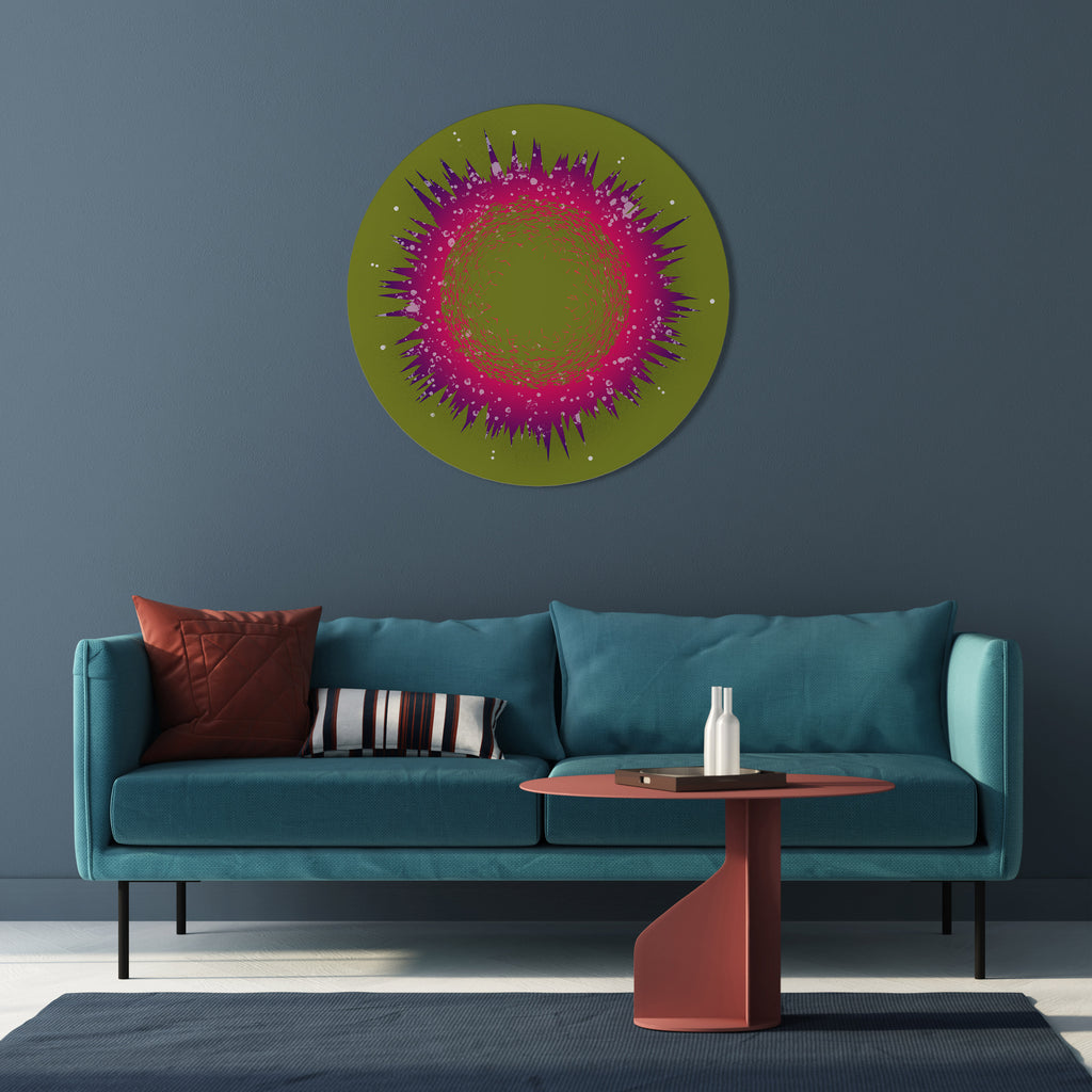 EXPLOSION ESSENCE Round Wall Art